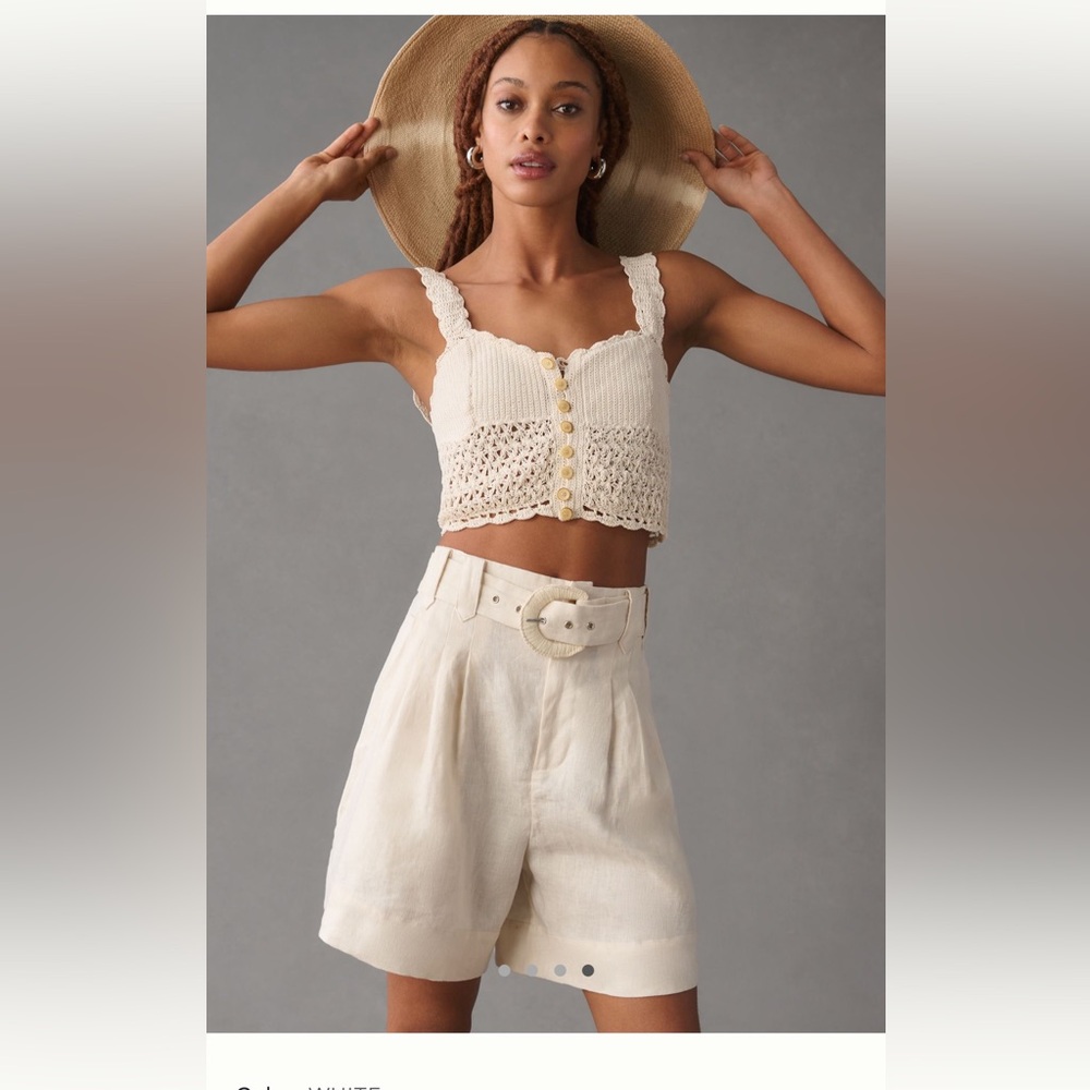 Farm Rio Tailored Linen Shorts